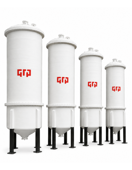 3 Vertical Fiberglass Chemical & Water Storage Tanks discription - Image 1